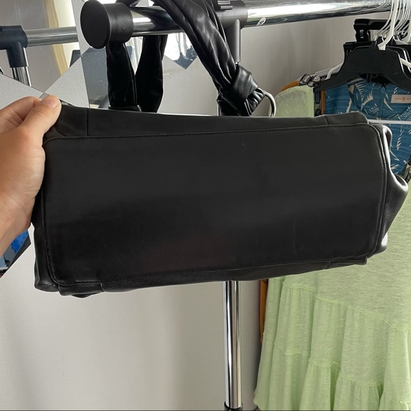 COACH PARKER BLACK LEATHER SATCHEL SHOULDER BAG - Picture 7 of 9